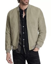  798 NWT John Varvatos Jacket 58 Green Men's XL Khai Suede Bomber Khaki Light