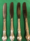 4 English Gadroon Gorham Sterling Silver Individual Butter Knives 6 1/4" No mono