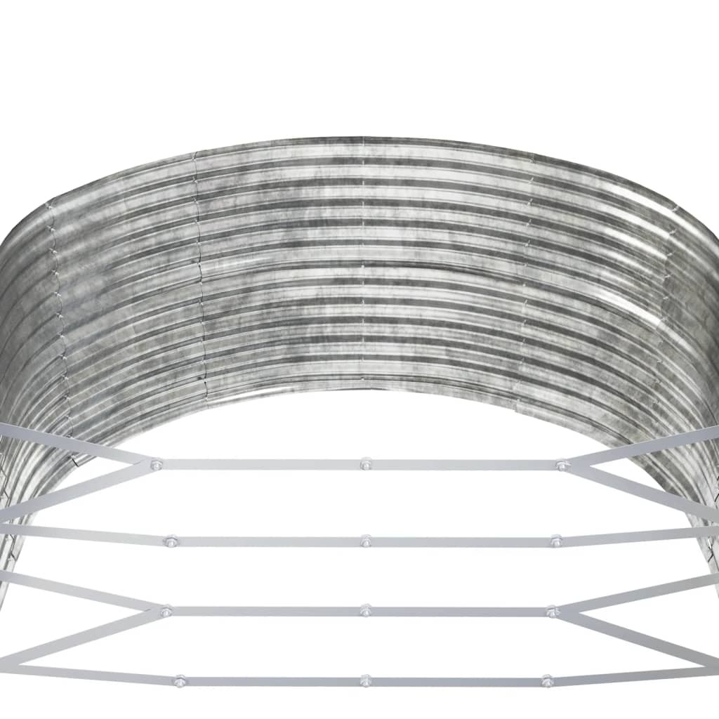 vidaXL Letto da Giardino 212x140x68cm Argento | Offerta Acciaio Zincato - 3