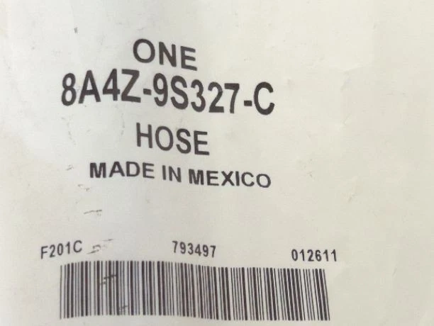 Nueva manguera de vapor de combustible de emisión original Ford 2008-2009 Taurus X 8A4Z-9S327-C Foto 2 de 4