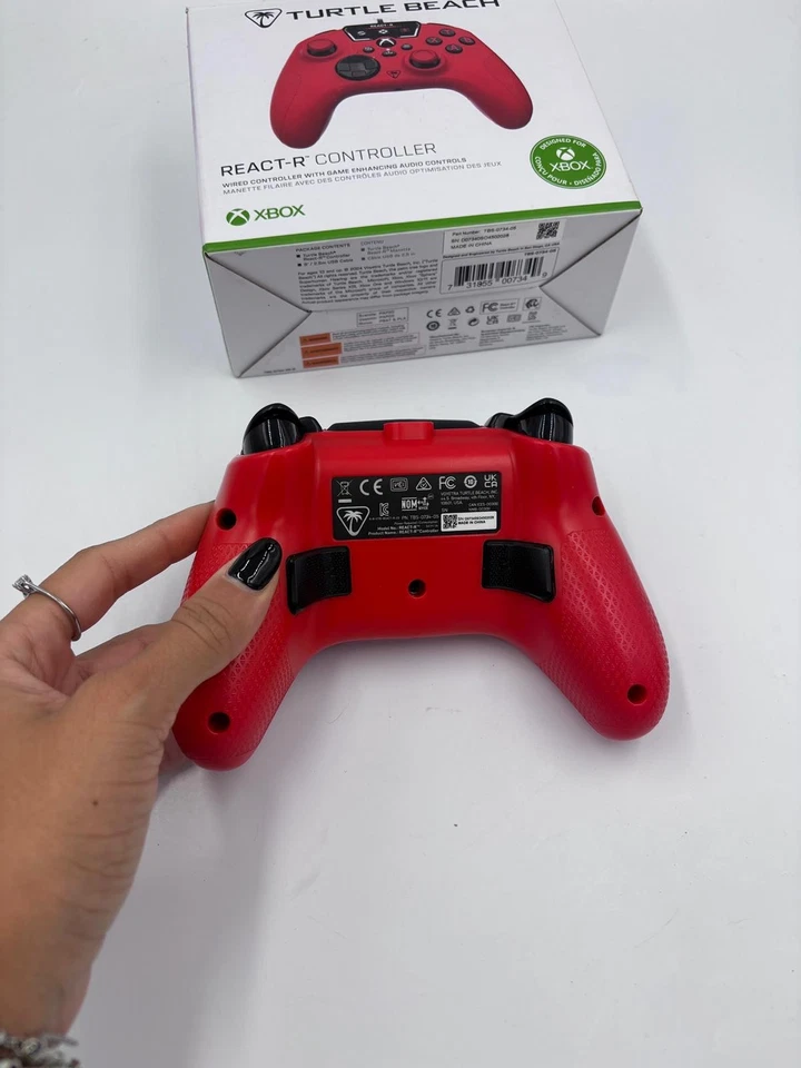 Turtle Beach REACT-R Controller Rosso Xbox Series X|S One PC - drift anal. dex - Immagine 4 di 4