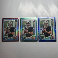 2025 Donruss Optic Pink Prizm Rated Rookie Lot Of 3 Tyler Shough Rainbow