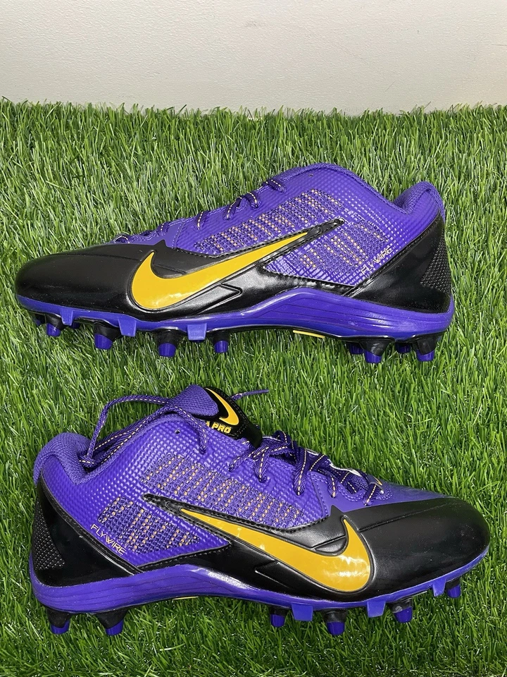 Botines de fútbol para hombre Nike Alpha Pro púrpura/dorado/negro talla 9 (618055-518) Foto 2 de 4