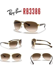 Authentic RAYBAN RB3386 001 13 Arista Pilot Men's 63 mm Sunglasses | READ 🕶️ 