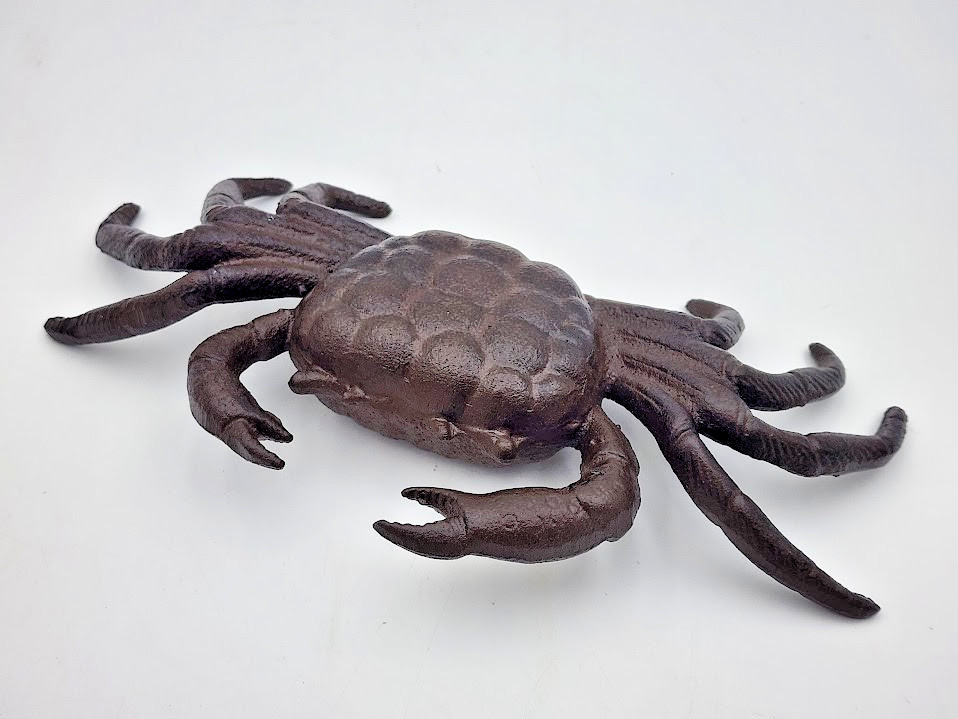 Crab Cast Iron Heavy Paperweight Nautical Beach Rustic Garden Decor Figure