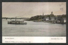 Water Front Fredericton New Brunswick Canada postcard 1910s