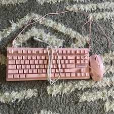 Pink Mouse And Keyboard