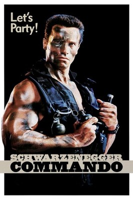 1985 Commando Movie Poster 11X17 Arnold Schwarzenegger Alyssa Milano Action  