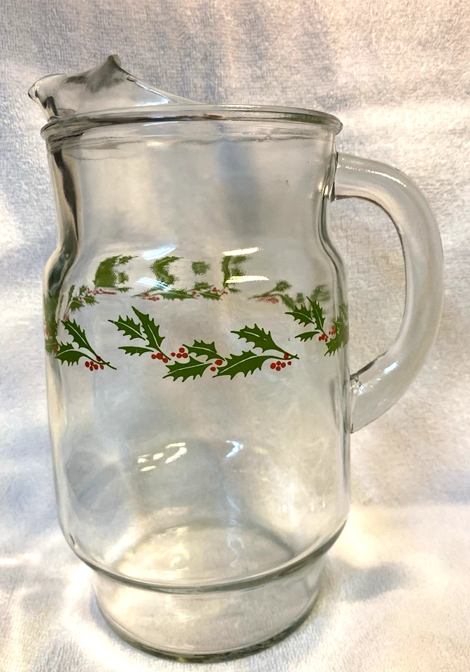 Anchor Hocking Holly ягоды 7 изделий освежающий набор кувшин + 6 стаканов новый - Изображение 3 из 4