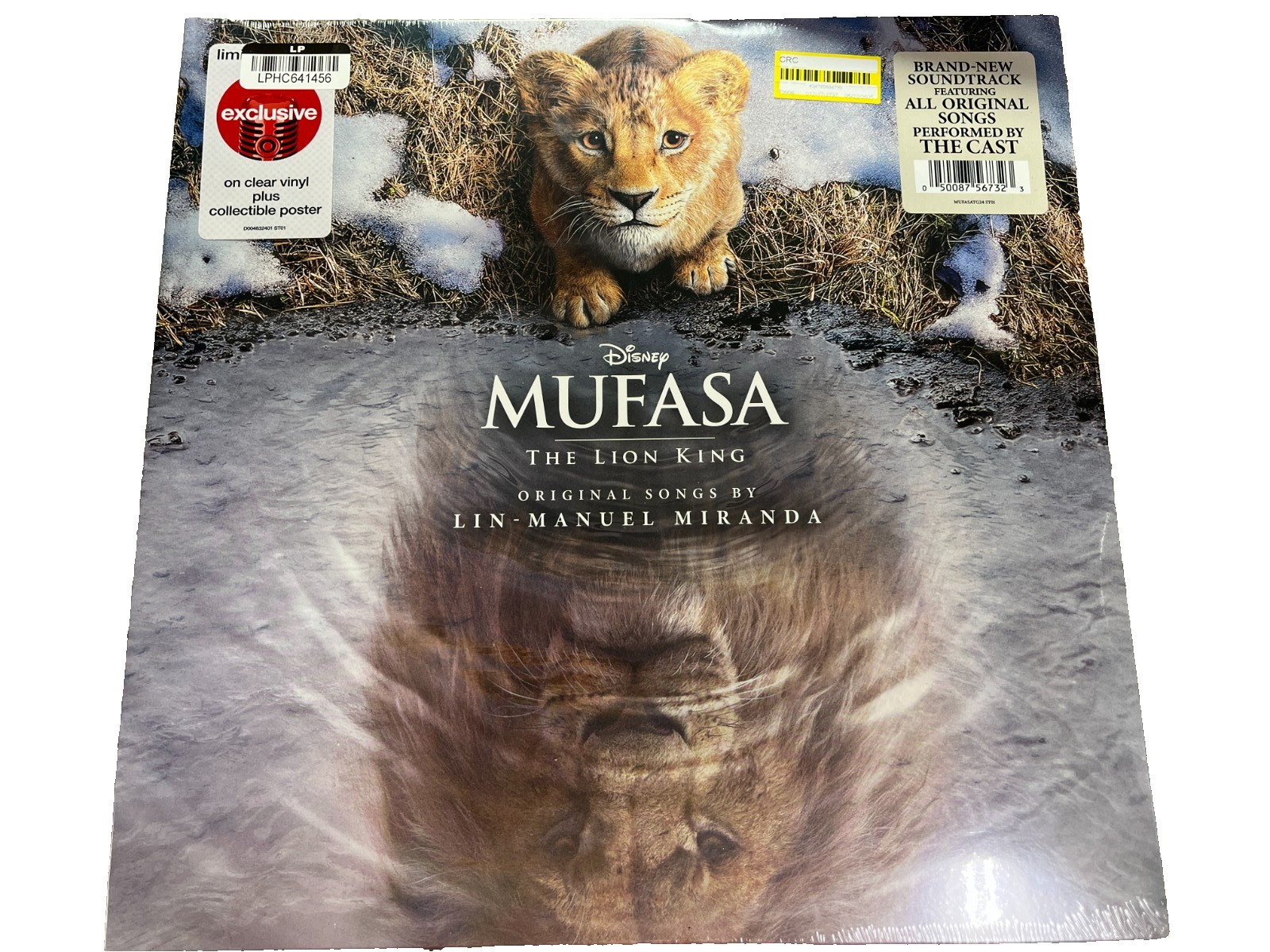Disney Mufasa The Lion King - Clear Vinyl LP + Poster NEW SEALED