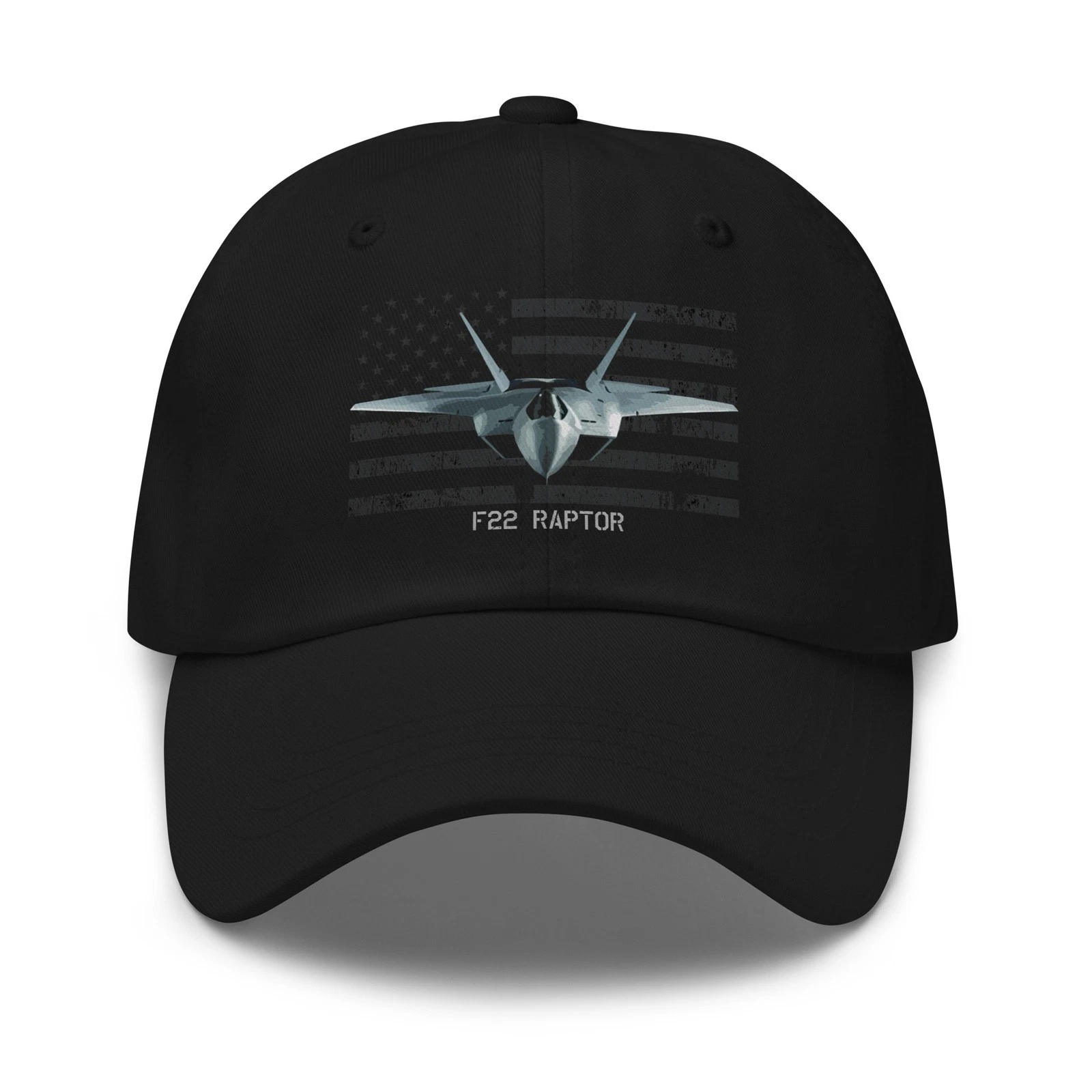 F-22 Raptor Dad Hat USA Flag Stealth Jet Aviation Military USAF Cap