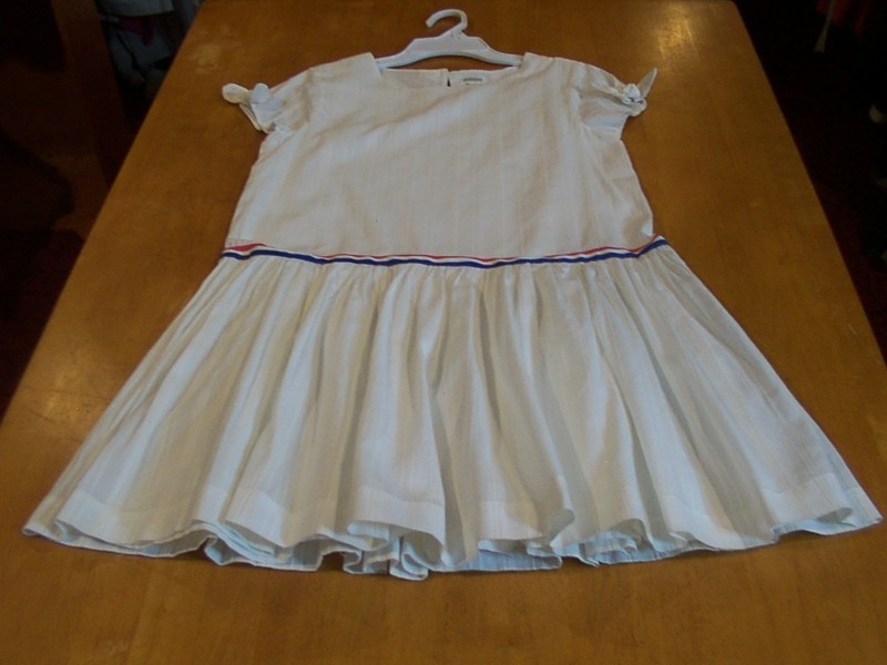 NWT Gymboree July 4th Red White Blue Ribbon Accented Drop Waist Dress-.L(10/12)