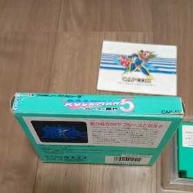 Rockman 5 Blues Trap Famicom FC NES Mega Man Capcom Box Manual NTSC-J used JP