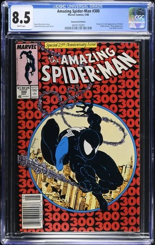 AMAZING SPIDER-MAN 300 CGC 8.5 WPGS NEWSSTAND V1 1988! ORIGIN & 1ST FULL VENOM!!