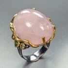 Handmade 40 ct+ Natural Morganite Ring 925 Sterling Silver Size 7 /R470712
