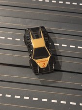 Tyco Magnum 440 Lamborghini Countach HO Slot Car Black Gold Missing Wing