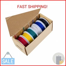 TUOFENG 18 awg Solid Wire-18 Gauge Tinned Copper Wire, PVC (OD: 1.88 mm) -6 Diff