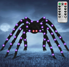 6-Foot Light-Up Halloween Spider Decoration LED Yard Prop, Fast USA Ship