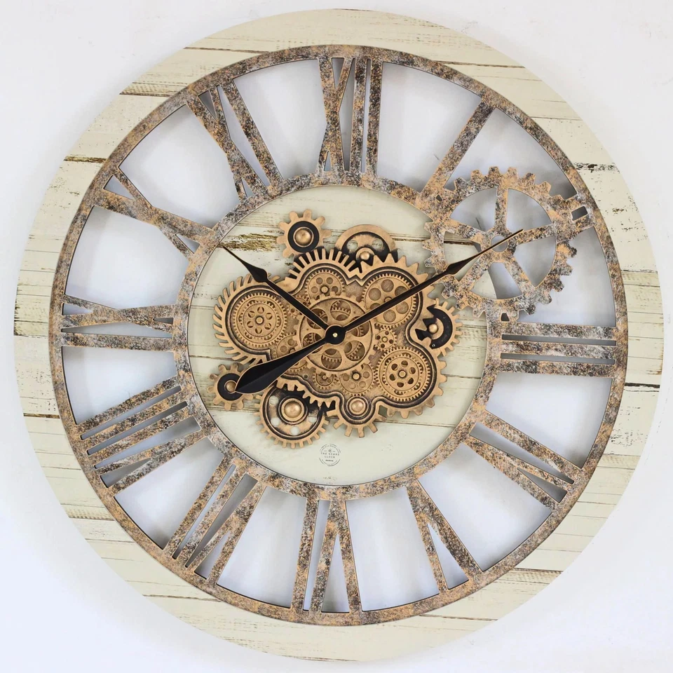 Relógio de parede The Gears AMERICA LINE REDONDO 36 POLEGADAS BEGE DESERTO - Imagem 2 de 4