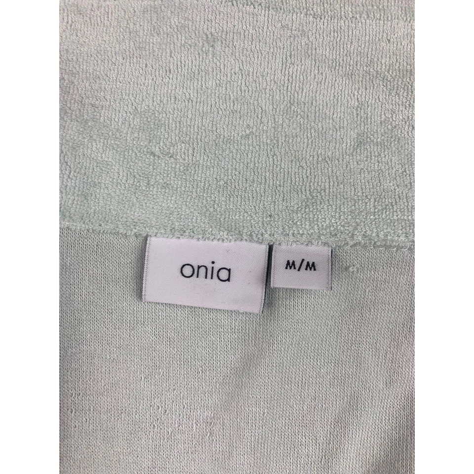 Onia Terry Camp Shirt Men's M Mint Green Short Sleeve Button Front Resort Foto 3 de 4