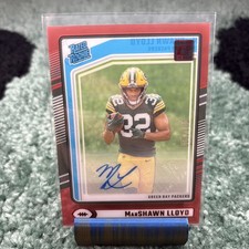 2024 Panini Clearly Donruss - Marshawn Lloyd #78 Red Auto 1/149 First Print RC