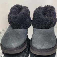 UGG Australia Classic Mini Fluff Boots Slippers 1106757 Black Womens Size 7 Exc