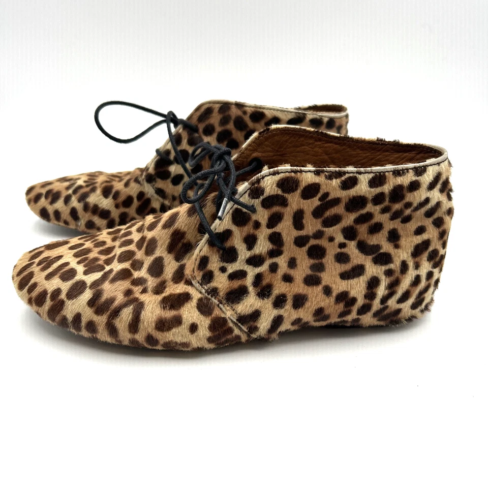 Botines Isabel Marant Etoile con cordones de pelo de pony estampado de leopardo talla 36 para mujer Foto 3 de 4