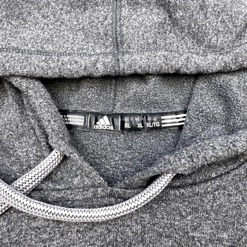 Indiana Hoosiers Hoodie Mens XL Gray NCAA Basketball Adidas Pullover Sweatshirt - Image 4 of 4