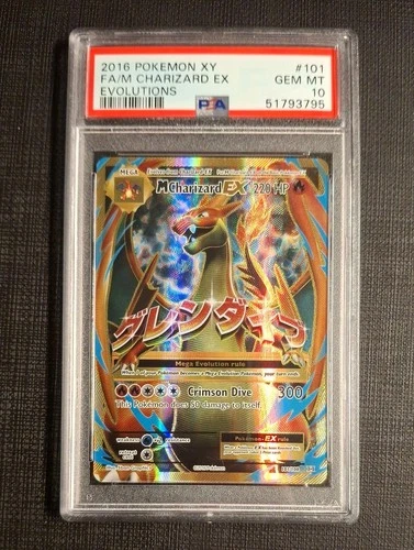 PSA 10 M Charizard EX #101/108 Evolutions Pokémon TCG English Full Art