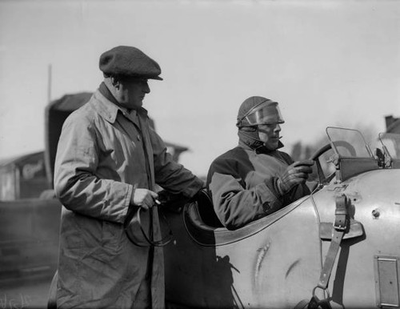 #ad Earl Howe And Malcolm Campbell At Brooklands 1930 Old Photo AU $9.50