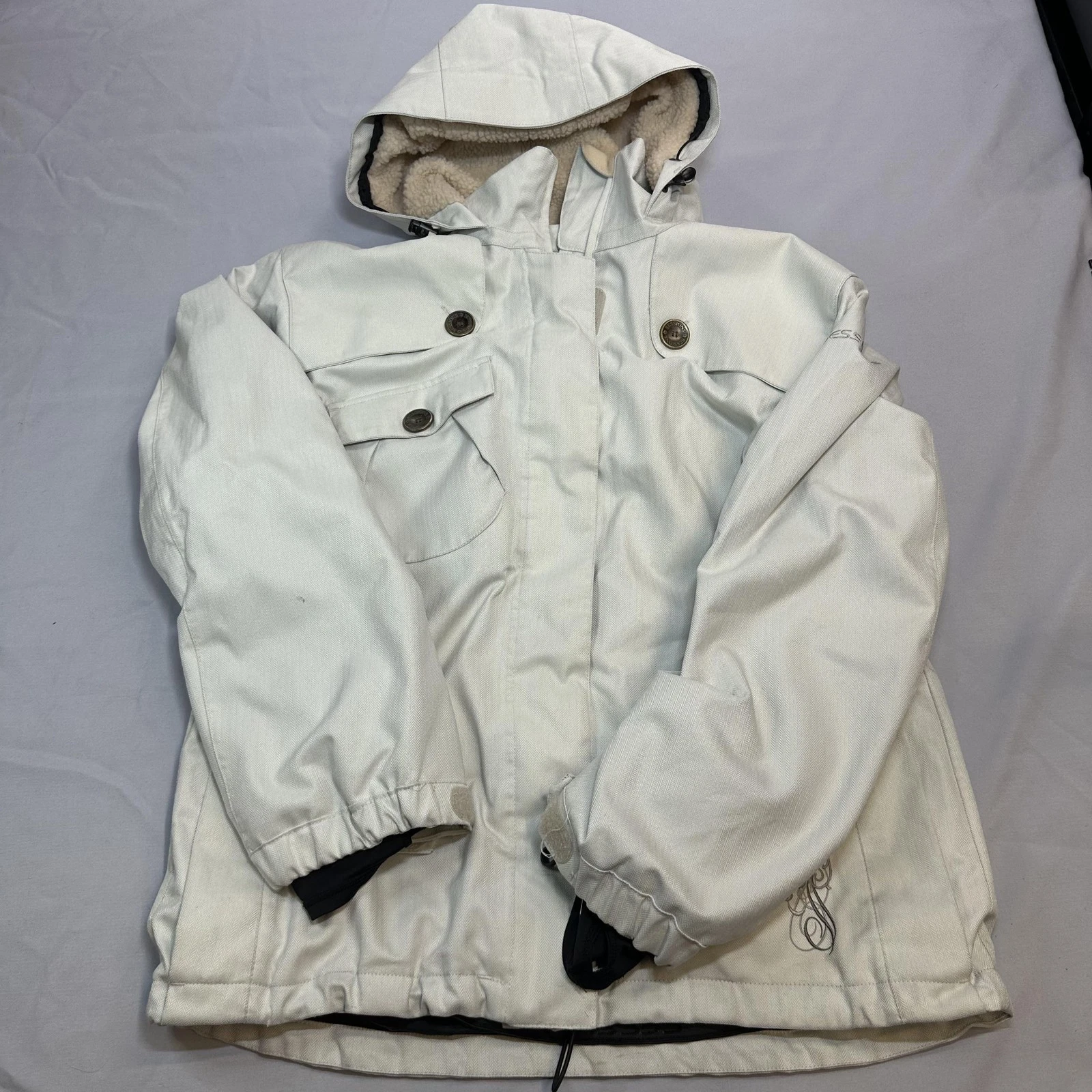 Sessions Jacket Women XL White Ridge Series Ski Snowboard RECCO Insulated