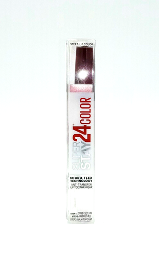 Rossetto liquido Maybelline SuperStay 24, 2 passaggi 005 vino eterno nuovo con scatola SIGILLATO! - Foto 3 di 6