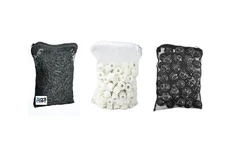 1 lb Active Carbon + 1 lb Ceramic Rings + 50pcs Bio Balls for Aquarium Filter