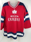Molson Canadian Beer Football Jersey 3/4 Sleeve Red Shirt Mens size XL