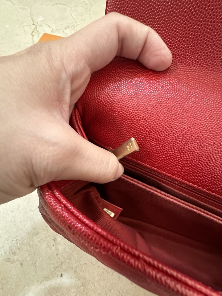 Chanel Red Caviar mini coco bag top handle Bag Crossbody eBay