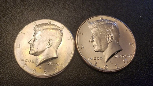 Set of 2020 P&D Kennedy Half Dollars, Circulated NIFC