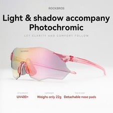 ROCKBROS Photochromic Sports Sunglasses for Men Women Cycling UV Protection