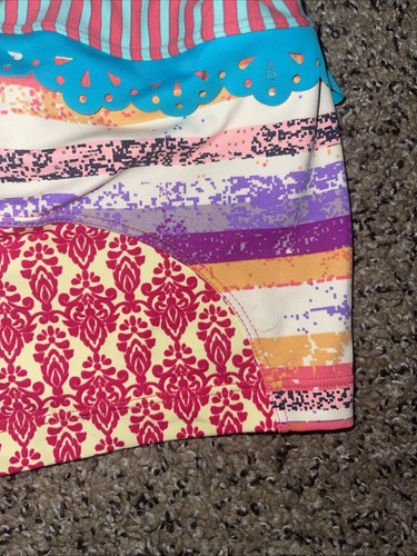 Maaji Multi-Print Eyelet Trim Zip Accent Surf Shorts Swimsuit Bottoms Rare Sz M - Picture 7 of 14