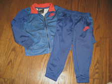 Boys 24 month Nike track suit set blue full zip jacket sweat pants lot
