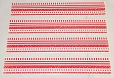 Vintage 1997 RED DOTS LINES SQUARES MRS. Grossman's Design Lines Stickers - 4