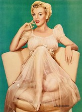 Marilyn Monroe Calendar Litho 1952 VTG Pinup Carlyle Blackwell Photo Niagara COA