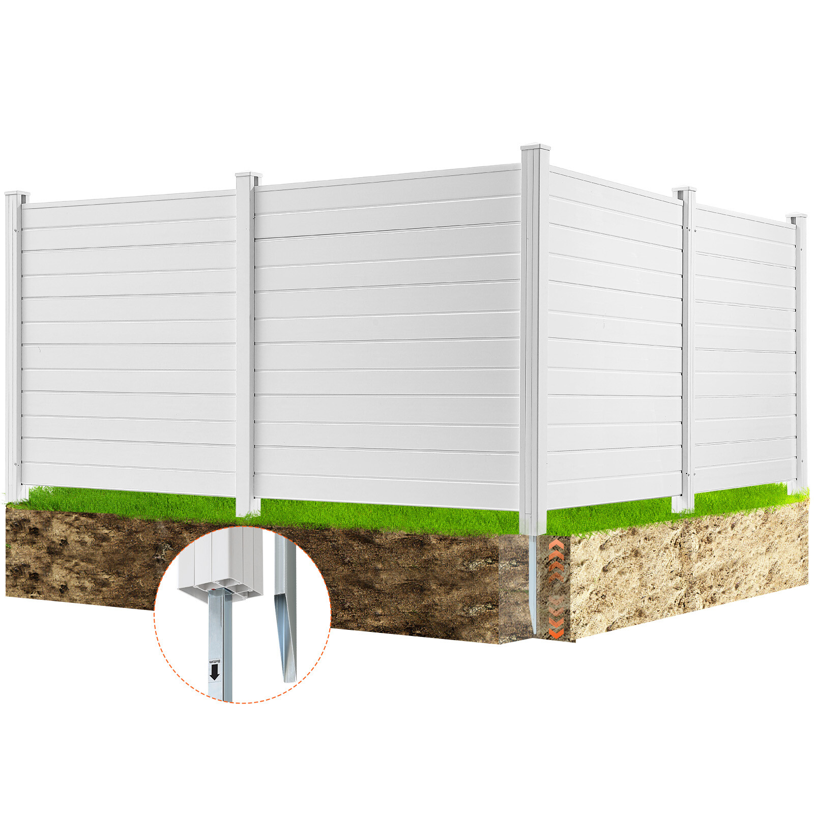 Clôture de Jardin VEVOR Cache Climatiseur Résistant aux Intempéries en PVC 127x127 cm
