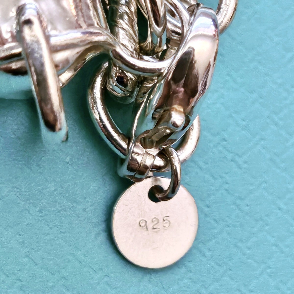 RARE Tiffany & Co Sterling Silver Watering Can Charm Twisted Rope