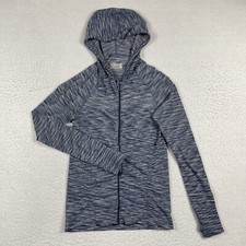 Athleta Jacket Womens Small Blue Spacedye Seamless Hooded Gym Athleisure Ladies