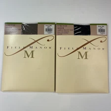 Vintage Field Manor Stretch Sheer Ample Panty Top Style 950 Navy & Taupe Size 1X