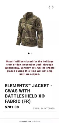 米軍 ELEMENT JACKET CWAS JACKET XL LONG Elements™ Jacket - CWAS