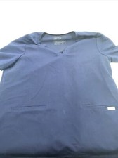 Figs Shirt Womens XL Scrubs Top Technical Collection V Neck Blue EUC