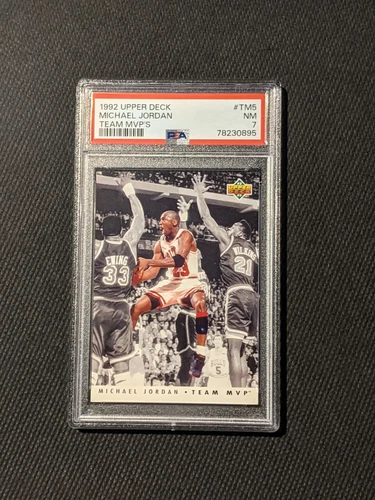 1992 Upper Deck Michael Jordan Team MVPs PSA 7 Card #TM5 His Airness GOAT Bulls