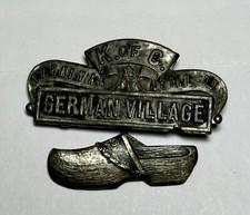 Vintage 1909 Knights of Columbus Shoe Pin German Village Very Scarce!