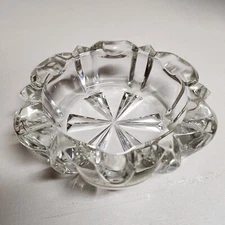 Vintage Reims French Cut Crystal Ashtray